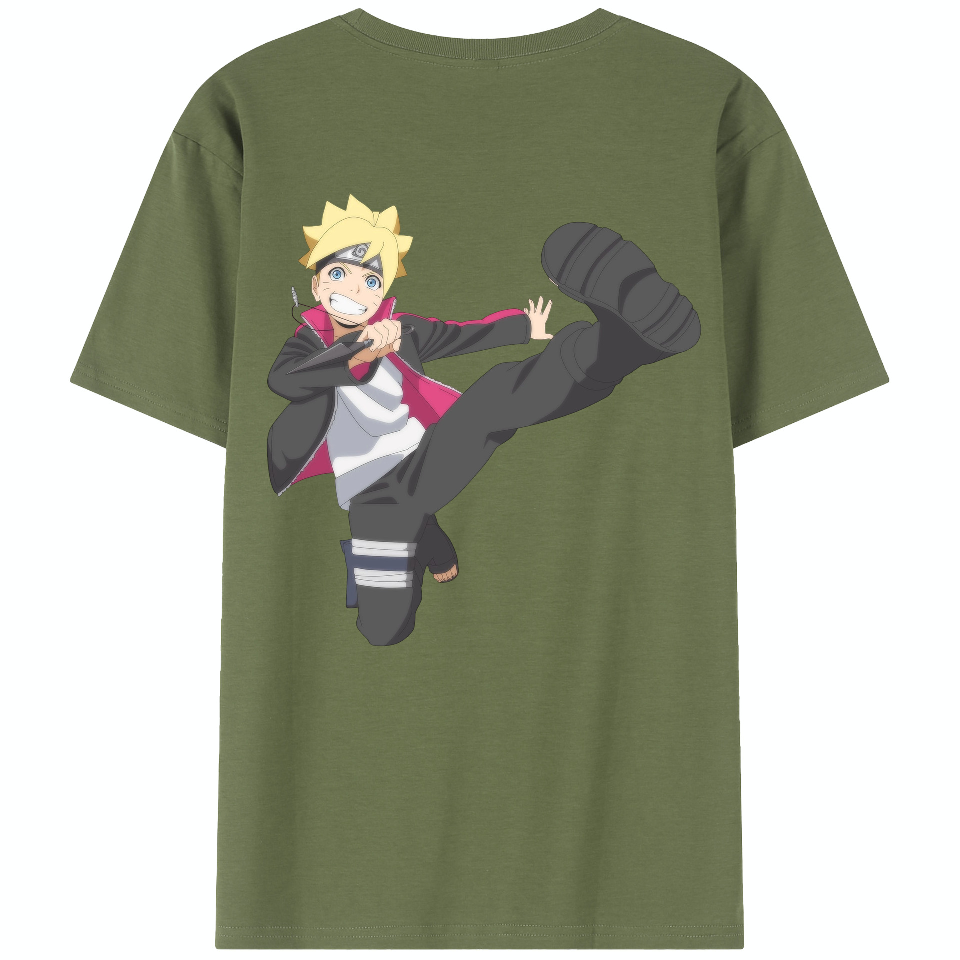 （画像用） NARUTO -ナルト- うずまき ボルト Uzumaki Boruto 綿100％半袖Tシャツ（背面プリント）